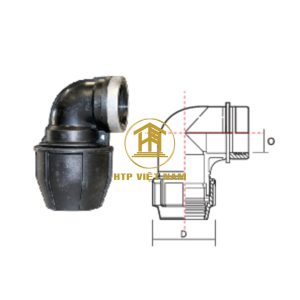 Cút 90° Thuận Phát HDPE ren trong