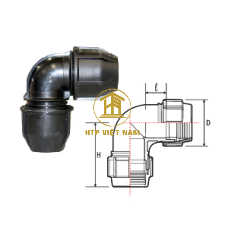 Cút góc 90° Thuận Phát HDPE Elbow Coupling 90°